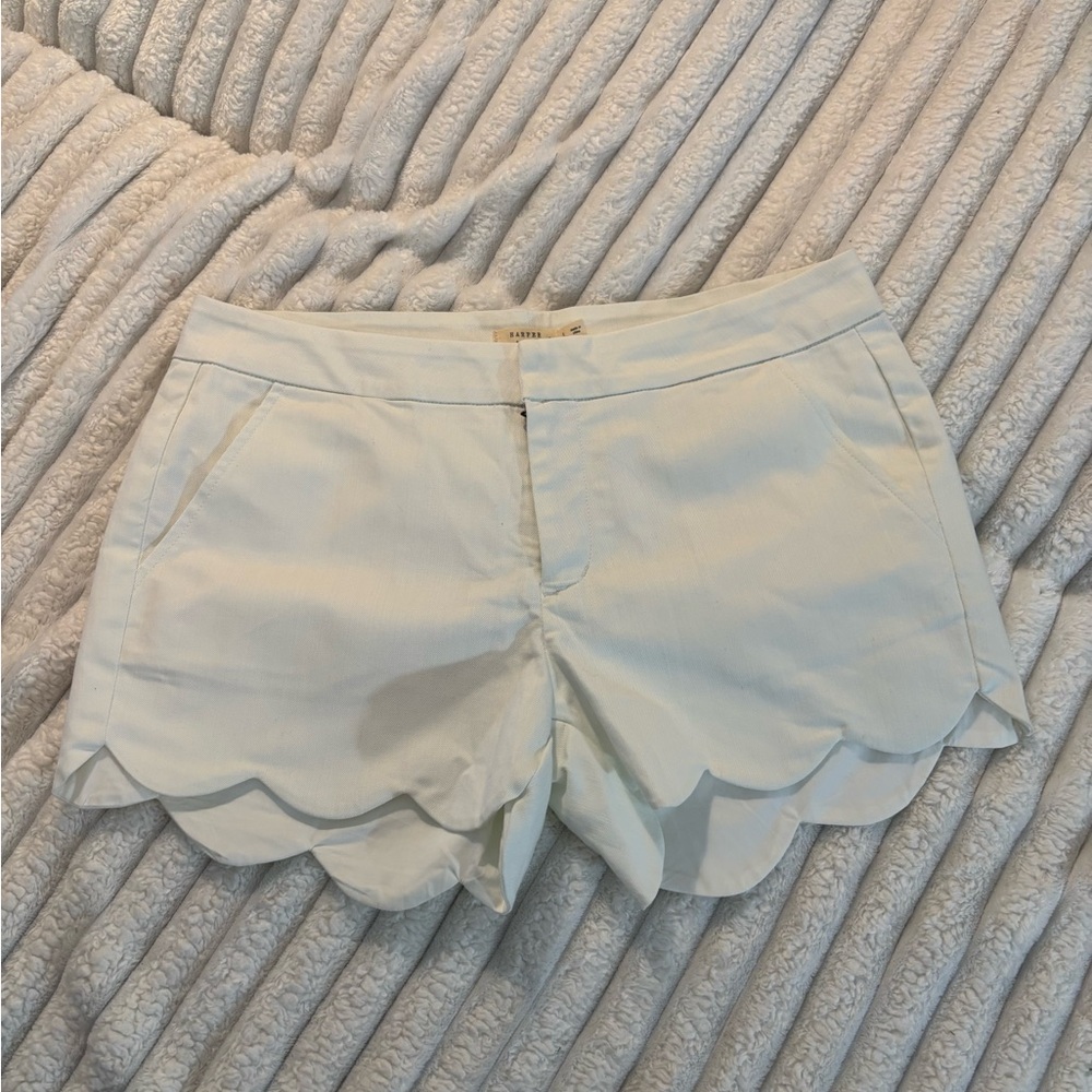 Harper White High Waist Shorts